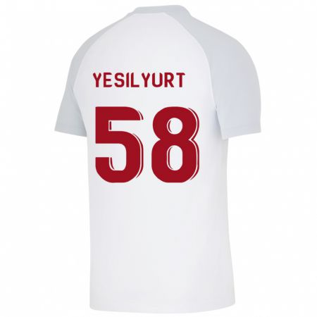 Kandiny Homme Maillot Ali Yeşilyurt #58 Blanc Tenues Extérieur 2023/24 T-Shirt