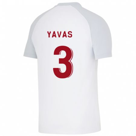 Kandiny Homme Maillot Arda Yavas #3 Blanc Tenues Extérieur 2023/24 T-Shirt