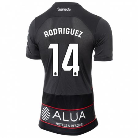 Kandiny Homme Maillot Diego Rodríguez #14 Noir Tenues Extérieur 2023/24 T-Shirt