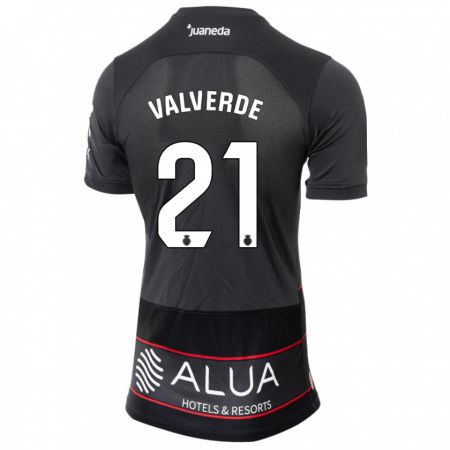 Kandiny Homme Maillot David Valverde #21 Noir Tenues Extérieur 2023/24 T-Shirt