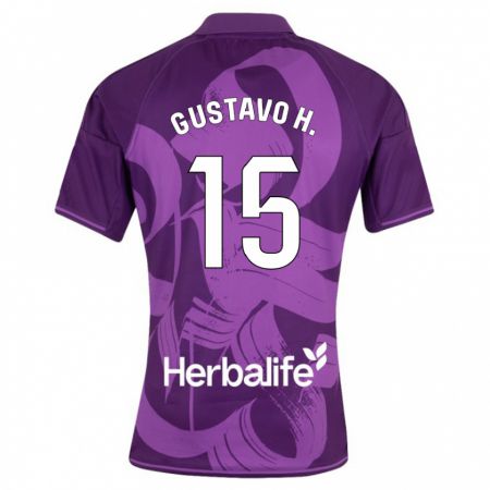 Kandiny Homme Maillot Gustavo Henrique #15 Violet Tenues Extérieur 2023/24 T-Shirt