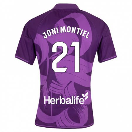 Kandiny Homme Maillot Joni Montiel #21 Violet Tenues Extérieur 2023/24 T-Shirt