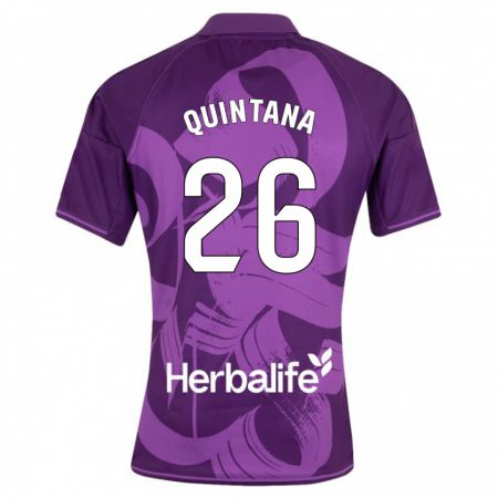 Kandiny Homme Maillot Alberto Quintana #26 Violet Tenues Extérieur 2023/24 T-Shirt