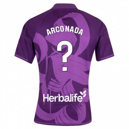 Kandiny Homme Maillot Diego Arconada #0 Violet Tenues Extérieur 2023/24 T-Shirt