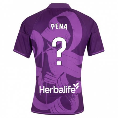 Kandiny Homme Maillot Adrián Peña #0 Violet Tenues Extérieur 2023/24 T-Shirt