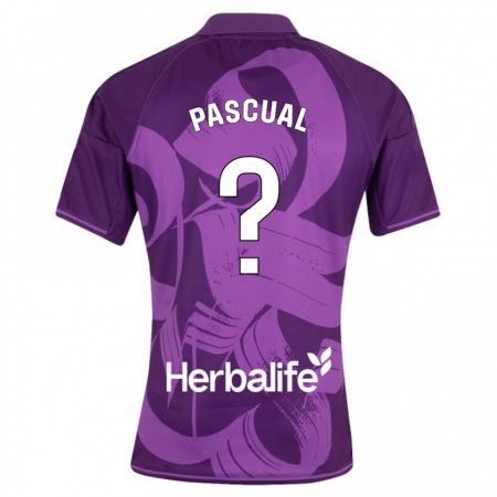 Kandiny Homme Maillot Adrián Pascual #0 Violet Tenues Extérieur 2023/24 T-Shirt