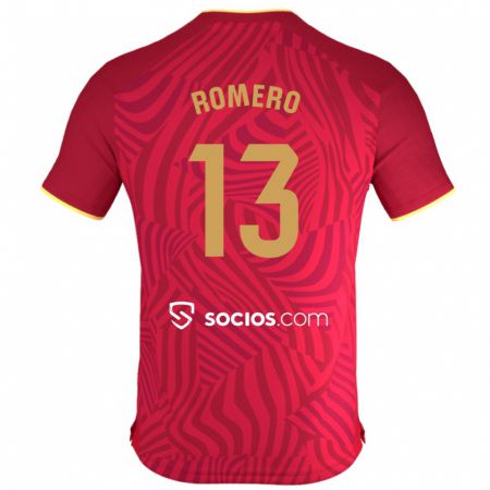 Kandiny Homme Maillot Rafael Romero #13 Rouge Tenues Extérieur 2023/24 T-Shirt