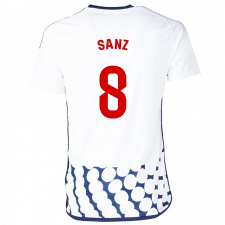 Kandiny Homme Maillot Álvaro Sanz #8 Blanc Tenues Extérieur 2023/24 T-Shirt