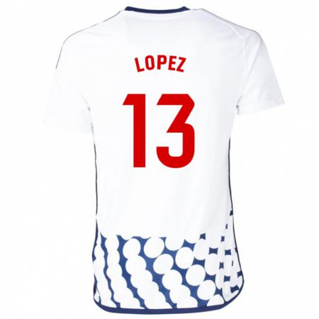 Kandiny Homme Maillot Luis López #13 Blanc Tenues Extérieur 2023/24 T-Shirt