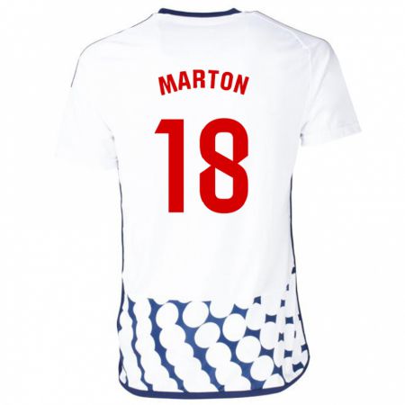 Kandiny Homme Maillot Javier Martón #18 Blanc Tenues Extérieur 2023/24 T-Shirt