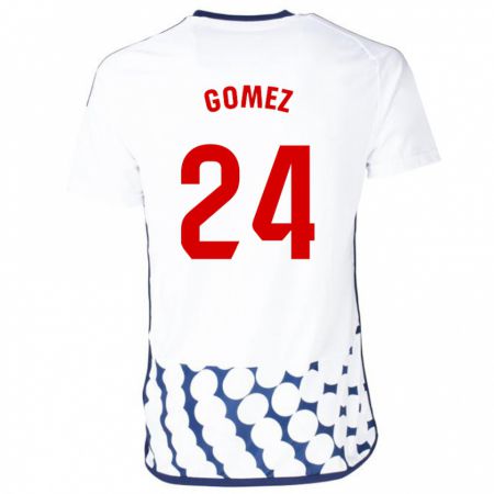 Kandiny Homme Maillot Jonathan Gómez #24 Blanc Tenues Extérieur 2023/24 T-Shirt