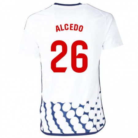 Kandiny Homme Maillot Juan María Alcedo #26 Blanc Tenues Extérieur 2023/24 T-Shirt