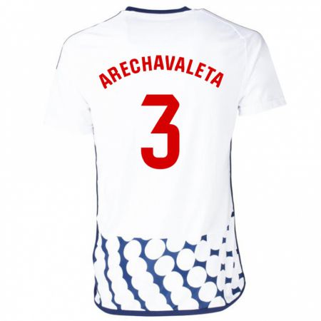 Kandiny Homme Maillot Jorge Arechavaleta #3 Blanc Tenues Extérieur 2023/24 T-Shirt