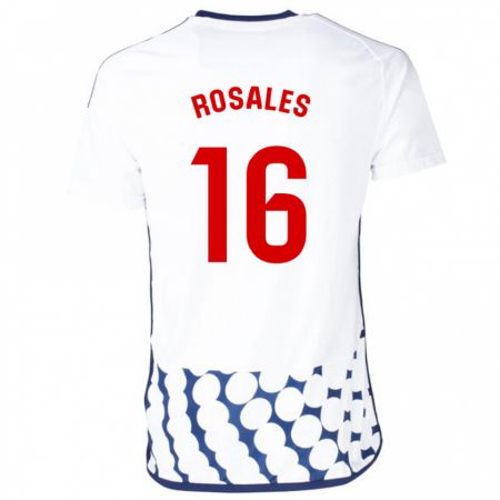 Kandiny Homme Maillot Diego Rosales #16 Blanc Tenues Extérieur 2023/24 T-Shirt
