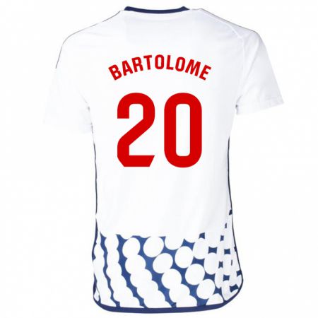 Kandiny Homme Maillot Diego Bartolomé #20 Blanc Tenues Extérieur 2023/24 T-Shirt