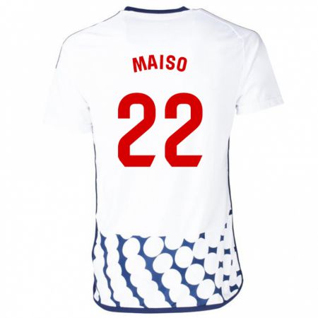 Kandiny Homme Maillot Álvaro Maiso #22 Blanc Tenues Extérieur 2023/24 T-Shirt
