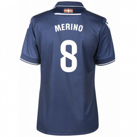 Kandiny Homme Maillot Mikel Merino #8 Marin Tenues Extérieur 2023/24 T-Shirt