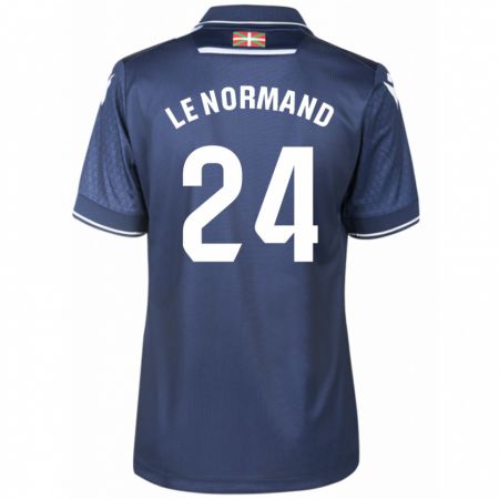 Kandiny Homme Maillot Robin Le Normand #24 Marin Tenues Extérieur 2023/24 T-Shirt