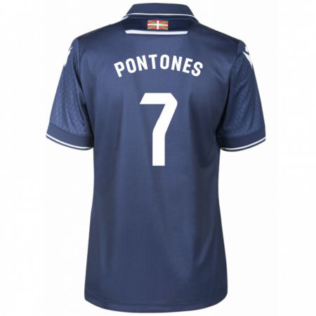 Kandiny Homme Maillot Juan Carlos Pontones #7 Marin Tenues Extérieur 2023/24 T-Shirt