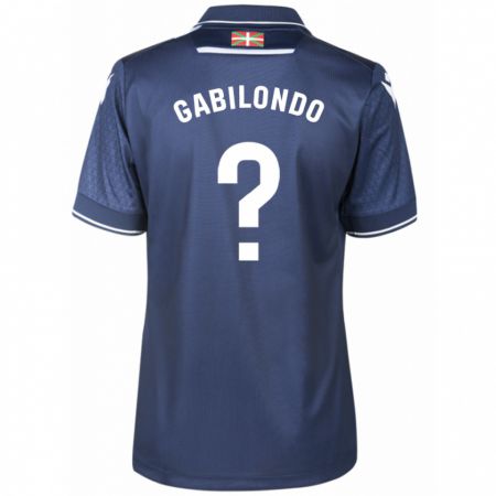 Kandiny Homme Maillot Iker Gabilondo #0 Marin Tenues Extérieur 2023/24 T-Shirt