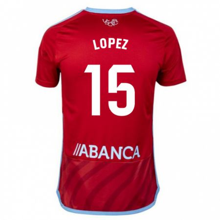 Kandiny Homme Maillot Fer López #15 Rouge Tenues Extérieur 2023/24 T-Shirt