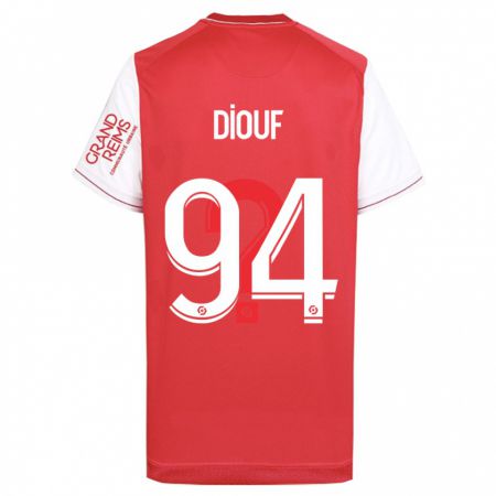 Kandiny Femme Maillot Yehvann Diouf #94 Rouge Tenues Domicile 2023/24 T-Shirt