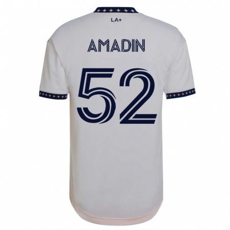 Kandiny Femme Maillot Elijah Amadin #52 Blanc Tenues Domicile 2023/24 T-Shirt