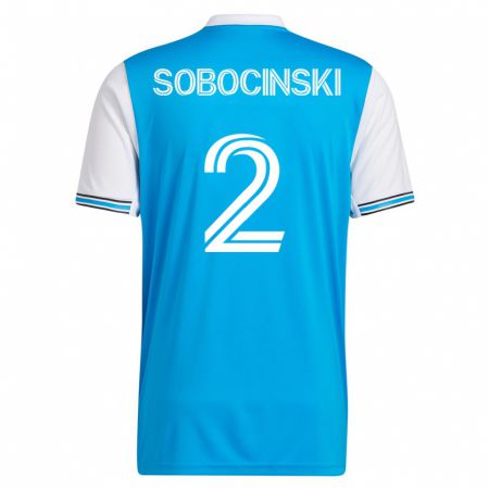Kandiny Femme Maillot Jan Sobocinski #2 Bleu Tenues Domicile 2023/24 T-Shirt