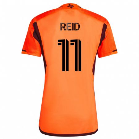 Kandiny Femme Maillot Isaiah Reid #11 Orange Tenues Domicile 2023/24 T-Shirt