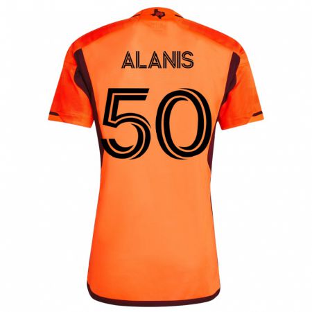 Kandiny Femme Maillot Brian Alanis #50 Orange Tenues Domicile 2023/24 T-Shirt