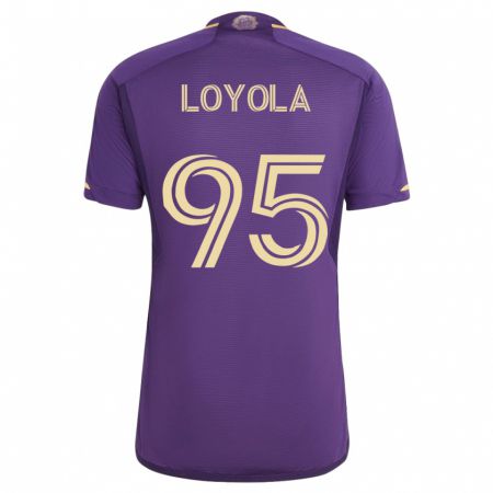 Kandiny Femme Maillot Favian Loyola #95 Violet Tenues Domicile 2023/24 T-Shirt