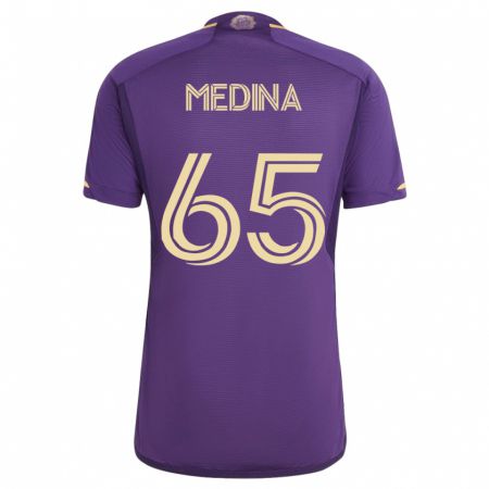Kandiny Femme Maillot Cristian Medina #65 Violet Tenues Domicile 2023/24 T-Shirt
