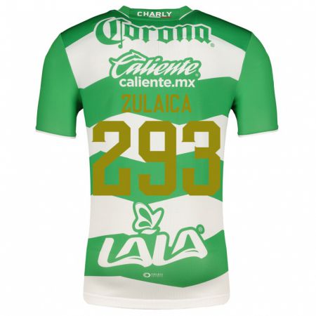 Kandiny Femme Maillot José Zulaica #293 Vert Tenues Domicile 2023/24 T-Shirt