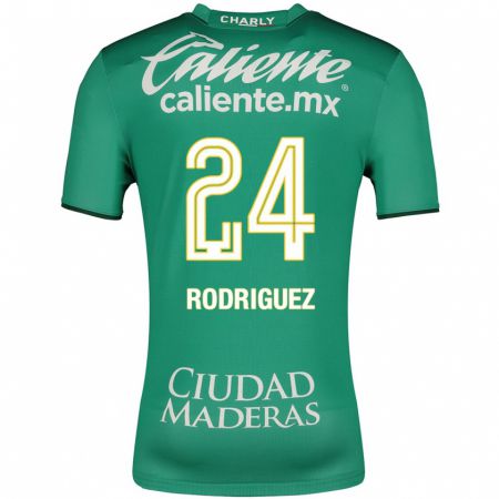 Kandiny Femme Maillot Osvaldo Rodríguez #24 Vert Tenues Domicile 2023/24 T-Shirt