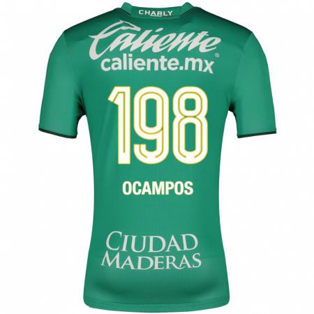 Kandiny Femme Maillot Omar Ocampos #198 Vert Tenues Domicile 2023/24 T-Shirt