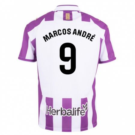 Kandiny Femme Maillot Marcos André #9 Violet Tenues Domicile 2023/24 T-Shirt