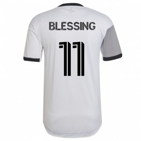 Kandiny Femme Maillot Latif Blessing #11 Blanc Tenues Extérieur 2023/24 T-Shirt