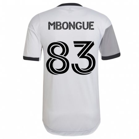 Kandiny Femme Maillot Hugo Mbongue #83 Blanc Tenues Extérieur 2023/24 T-Shirt