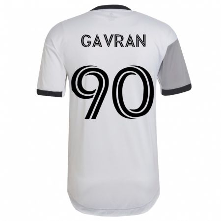 Kandiny Femme Maillot Luka Gavran #90 Blanc Tenues Extérieur 2023/24 T-Shirt
