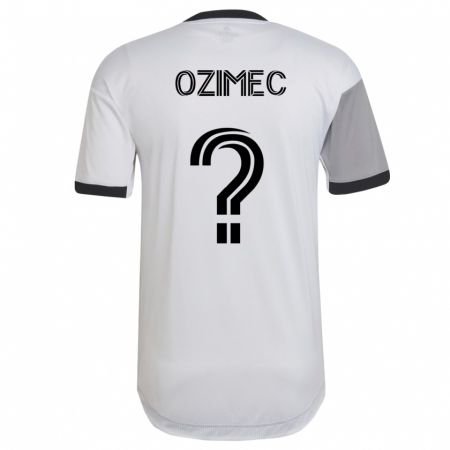 Kandiny Femme Maillot Lucas Ozimec #0 Blanc Tenues Extérieur 2023/24 T-Shirt
