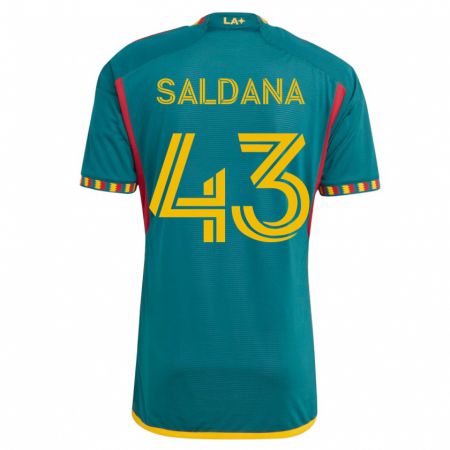 Kandiny Femme Maillot Adam Saldaña #43 Vert Tenues Extérieur 2023/24 T-Shirt