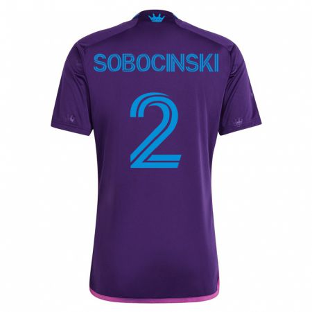 Kandiny Femme Maillot Jan Sobocinski #2 Violet Tenues Extérieur 2023/24 T-Shirt