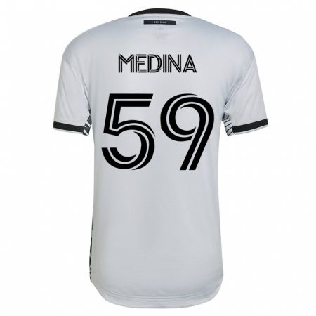 Kandiny Femme Maillot Cruz Medina #59 Blanc Tenues Extérieur 2023/24 T-Shirt