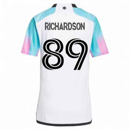 Kandiny Femme Maillot Nick Richardson #89 Blanc Tenues Extérieur 2023/24 T-Shirt