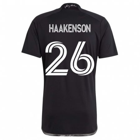Kandiny Femme Maillot Luke Haakenson #26 Noir Tenues Extérieur 2023/24 T-Shirt