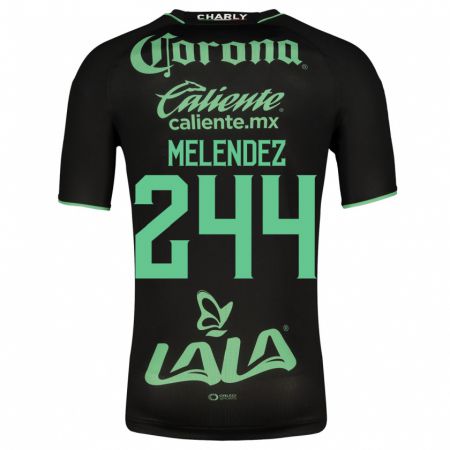 Kandiny Femme Maillot Carlos Meléndez #244 Noir Tenues Extérieur 2023/24 T-Shirt
