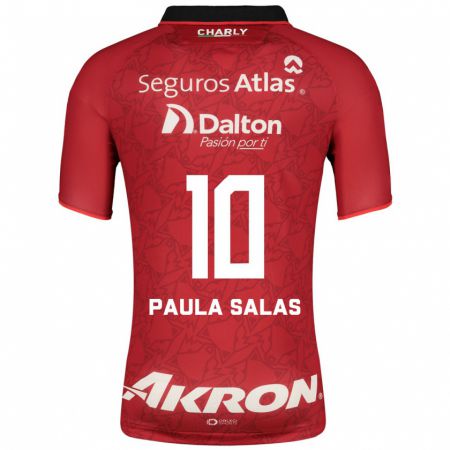 Kandiny Femme Maillot María Paula Salas #10 Rouge Tenues Extérieur 2023/24 T-Shirt