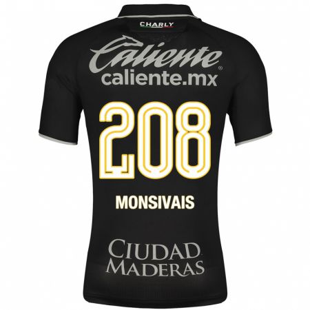 Kandiny Femme Maillot Daniel Monsivaís #208 Noir Tenues Extérieur 2023/24 T-Shirt