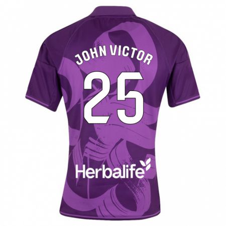 Kandiny Femme Maillot John Victor #25 Violet Tenues Extérieur 2023/24 T-Shirt