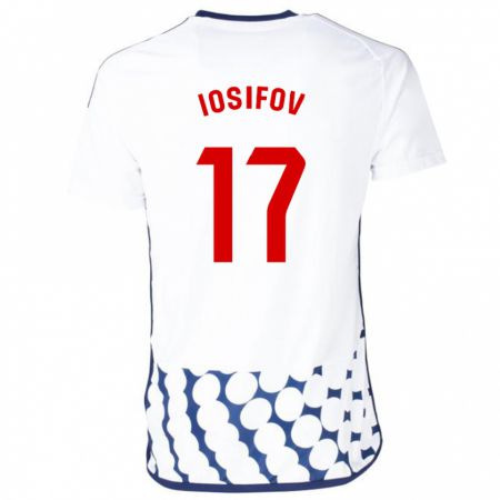 Kandiny Femme Maillot Nikita Iosifov #17 Blanc Tenues Extérieur 2023/24 T-Shirt